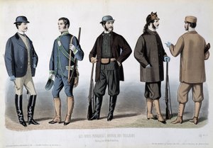 Jagttøj, ""Le Journal des tailors"" af Unknown artist