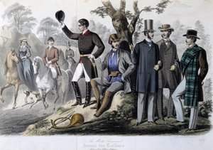 Jagttøj, ""Le Journal des tailors"" af Unknown artist