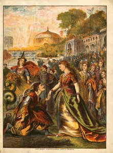 Illustration fra: "Skønheden og udyret", ca. 1880 af Unknown Artist