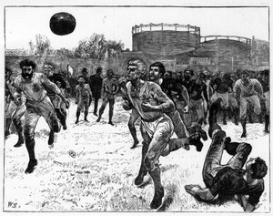 International fodboldkamp mellem angelsaksiske lande af Unknown artist