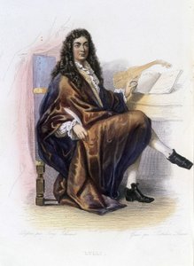 Jean Baptiste Lully (Giovanni Battista Lulli) (1632-1687) - i ""Le Plutarque francais"", udg. Mennechet af Unknown artist