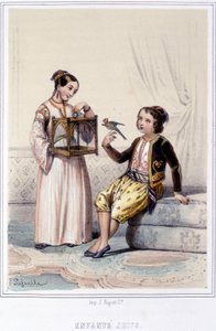 Jødiske børn i Algeriet i anden halvdel af det 19. århundrede. af Unknown artist