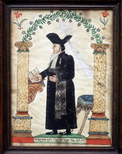 Jødisk folkekunst: Repræsentation af en rabbiner af Unknown artist
