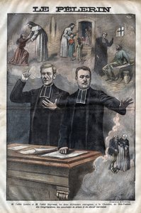 Jules Auguste Lemire (1853-1928) og Hippolyte Gayraud (1856-1911), franske gejstlige og politikere, deputerede -gravering i "Le-Pelerin" fra 1899 af Unknown artist