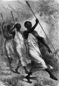 Kabba Righe (North-Righe), konge af Ounyoro (i Afrika), og hans efterfølger. Indgravering i ""The Diary of Youth"" af Unknown artist