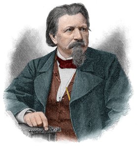 Karl Ferdinand Gutzkow (1811-1878), tysk forfatter, dramatiker og journalist. af Unknown artist