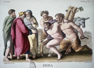 Kong Midas - gravering af Unknown artist