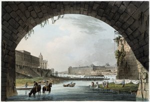 La Monnaie, 4 Nationer i Paris set af J.C.Mats, Udgivet af W.Miller i London-1806 af Unknown artist