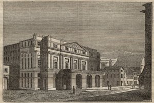 La Scala i Milano - Udsigt over teatret i La Scala i Milano, Italien - (Teatro alla Scala Milano) - 1837 af Unknown artist