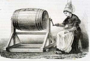 The Normande churn - i "" Industriens vidundere"" af Louis Figuier af Unknown artist