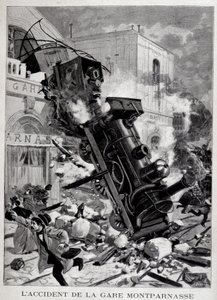 Ulykken ved Gare Montparnasse i Paris - i "" Le Petite Journal" af Unknown artist