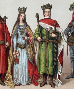 Ladislas II eller V Jagellon (1350-1434), storhertug af Litauen og konge af Polen. Kromolitografi af det 19. århundrede. af Unknown artist