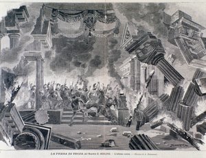Sidste scene i operaen Trojanerne af Hector Berlioz af Unknown artist
