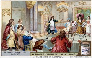 Fransk teater under Ludvig XIV (1638-1715) - Chromolithography Liebig af Unknown artist