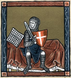 Legend Arthurian: Gauvain-ridderen på den magiske seng. I "History of French Literature" af Hermann Suchier af Unknown artist