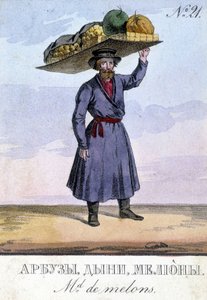 Bælgplantehandler i Rusland i det 19. århundrede. af Unknown artist