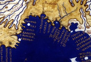 Ligurien. Atlas manuskript fra det 15. århundrede Berlinghieri. af Unknown artist