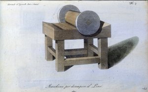 Linned ecanguard maskine. Plade taget fra "" Journal of agriculture, arts and techniques "" (Revue d