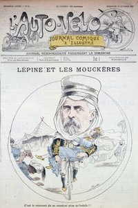Lépine og Mouckères - i ""Auto-Vélo""" af 12/12/1897, Bibl.de la ville de Paris. af Unknown artist