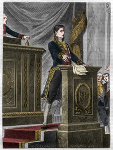 Lucien Bonaparte, fransk politiker, taler ved nationalforsamlingen om loven om oprettelse af Æreslegionen, Paris af Unknown artist