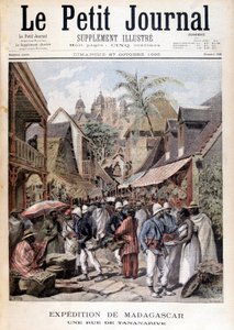 Madagaskar Ekspedition: en gade i Tananarive - i "" Le Petite Journal"" af 27/11/1895 af Unknown artist