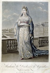 Madame hertuginden af Angouleme (Marie Therese eller Madame Royale af Unknown artist