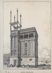 Maison Phenicienne - (Phoenician House, Universal Exhibition, Paris af Unknown artist