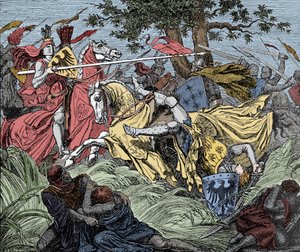 Manfred Killed in Battle - Battle of the Benevent (26. februar 1266): Manfred I