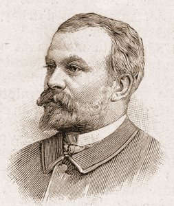 Medlemmer af Academy Francaise i 1895: portræt af Jules Lemaitre (1853-1914), dramatiker, dramatisk kritiker, essayist, litteraturhistoriker og fransk historiefortæller. af Unknown artist