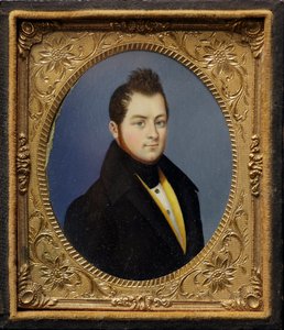 Miniatureportræt af Camillo Benso, greve af Cavour (maleri af Unknown artist