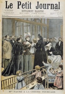 Mme Faure på Fourcade børnehave - i "" Le Petite Journal"" af 05/04/1896 af Unknown artist