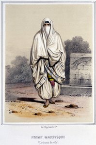 Moorish Woman i by kostume i Alger i løbet af anden halvdel af det 19. århundrede. af Unknown artist