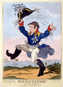 Napoleon 1er sang "" Vive le roi"" for fremkomsten af Ludvig XVIII - i "" Napoleon 1er"", samling af karikaturer af Unknown artist
