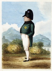 Napoleon Bonaparte på øen Saint Helena - Ukendt artilleriofficer - 1817 - Akvarel på papir - 30x22,6 - Privat samling af Unknown artist