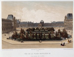 Napoleon III-pladsen og Tuileries-paladset af Unknown artist