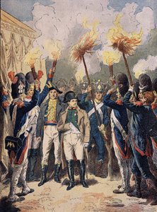 Napoleon og hans hær, i december 1805, aftenen for Austerlitz. af Unknown artist