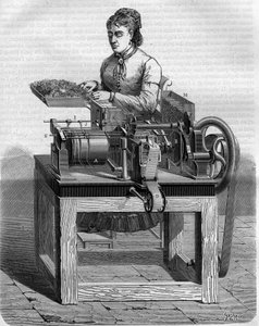 Ny cigaretmaskine på tobaksfabrikken Quai d