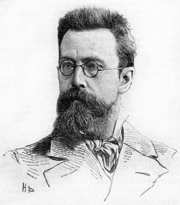 Nicholas (Nikolai) Rimski Korsakov (Rimsky-Korsakov) (1844-1908), russisk komponist. Stik fra 1889. af Unknown artist