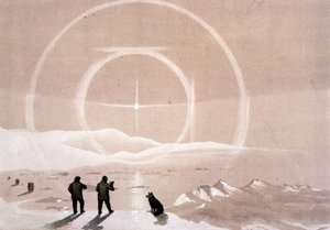 Northern Lights - i "The shores of the polar sea, an Arctic expedition narration", af Dr. Edward Moos, Marcus Nard & Co, London af Unknown artist