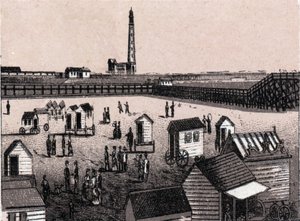 Oostende (Ostende), Belgien: udsigt over de østlige bade og havn (havn, havn). i "" Verden illustrerer 168 visninger"" Udateret (slutningen af 1800-tallet) af Unknown artist