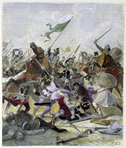 Othon 1er (912-973) overrasket af oprørerne i Rom - i "Histoire des popes"", af Maurice Lachatre af Unknown artist