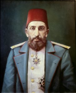 Det Osmanniske Rige: Portræt af sultan Abdulhamid II (oliemaleri) af Unknown Artist