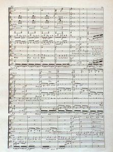Side med partitur af Siegfried, opera af Wagner af Unknown artist