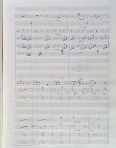 Side med noderne til Waverley opus 1, ouverture af Hector Berlioz af Unknown artist