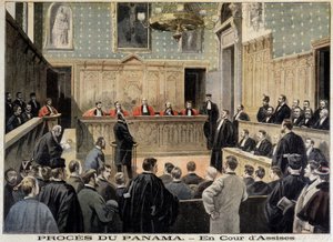 Panama-sag: Assize-domstolen - i "" Le Petity Journal"" af 02/01/1898 af Unknown artist