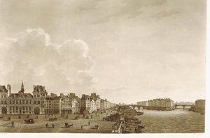 Paris. Rådhuset og Seinen af Unknown artist