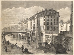 Paris Nedrivninger: Hotel Dieu af Unknown artist