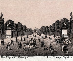 Paris, Frankrig: udsigt over Champs Elysees (Champs-Elysees). i "Verden illustrerer 168 visninger"" Udateret (slutningen af 1800-tallet) af Unknown artist