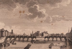 Paris, Pont Neuf og Ile de la Cité ved Seinen. af Unknown artist