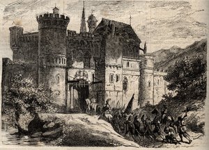 Pascal Paoli, befrier af Korsika - Pascal Paoli (1725-1807), befrier af Korsika går ind i Bastia - indgravering i "" Dictionnaire populaire illustrious "- 1864 - af Joseph Decembre og Edmond Allonier - af Unknown artist